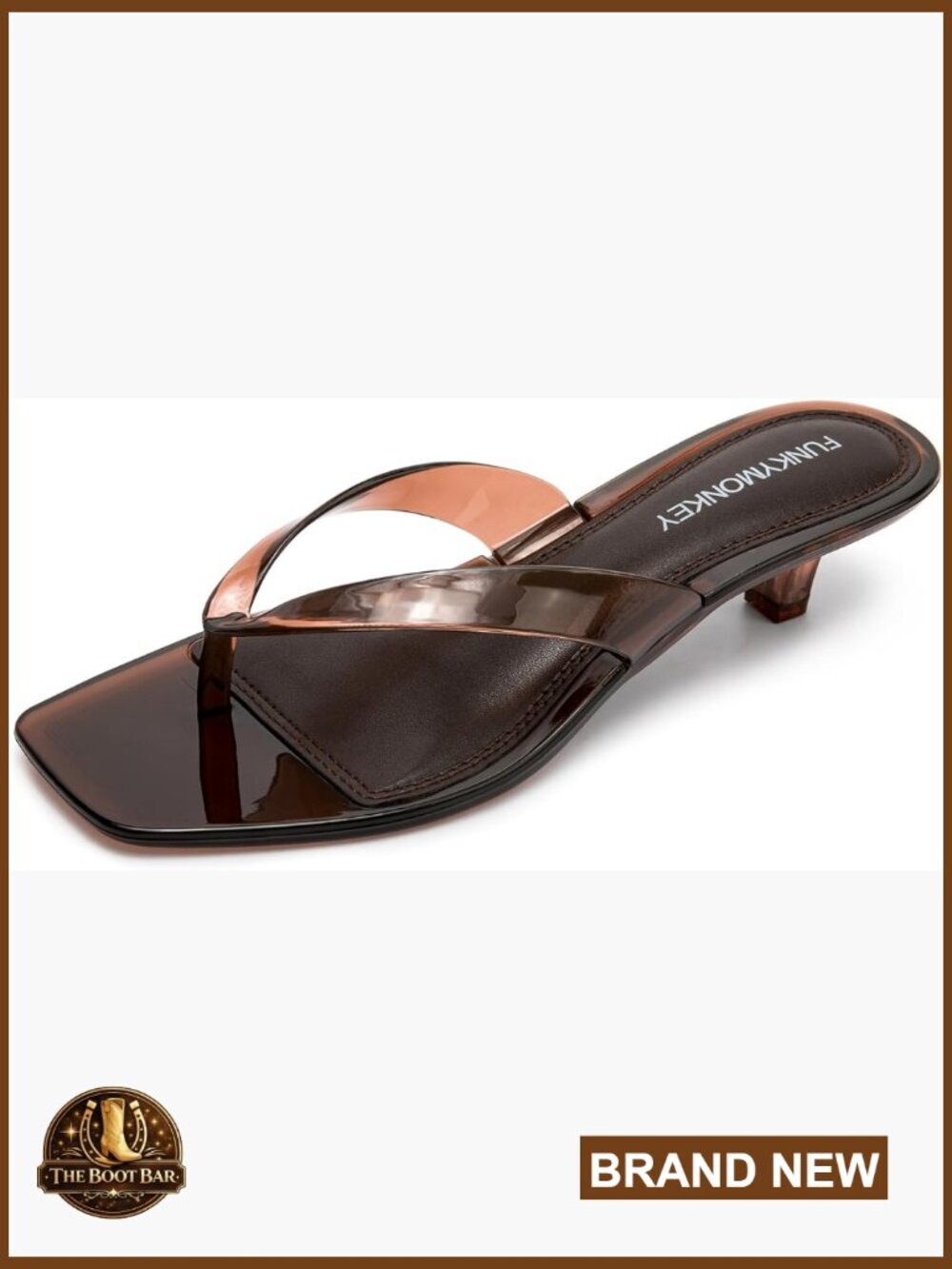 Women's Square Toe Heeled Sandals Flip Flops Dressy Slides